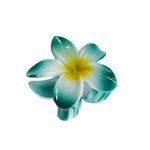 Large 3" Plumeria Hair Claw Vibrant Teal