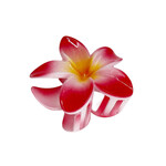 Large 3" Plumeria Hair Claw Vibrant Pink