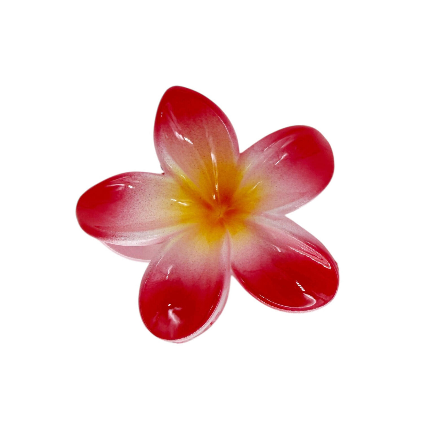 Large 3" Plumeria Hair Claw Vibrant Pink