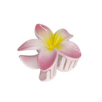 Large 3" Plumeria Hair Claw Pastel Pink