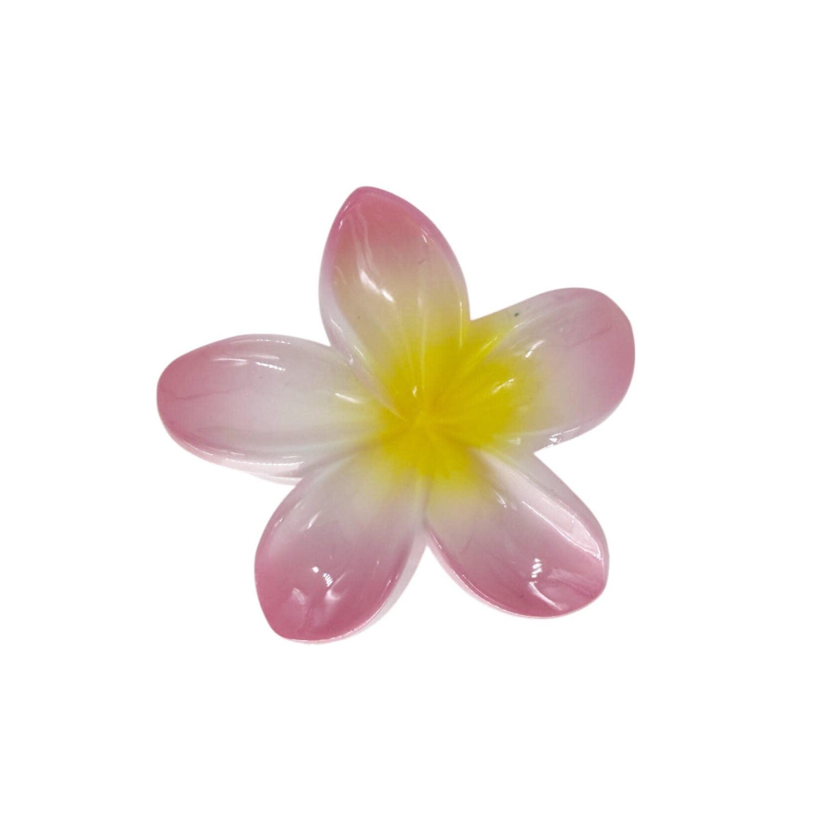 Large 3" Plumeria Hair Claw Pastel Pink