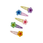 Kids' Hair Clip Barrette Plumeria Assorted Colors, Card of 5