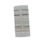 Hand Made Pearl and Seed Bead Adjustable String Bracelet Variety Pack of 10