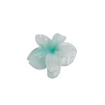Small 2" Plumeria Hair Claw Opaque Teal