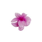 Small 2" Plumeria Hair Claw Opaque Pink