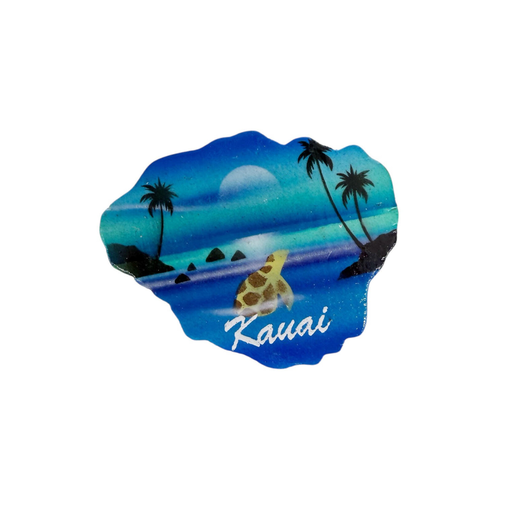 Airbrushed Magnet, Pack of 10 Kauai Island Blue