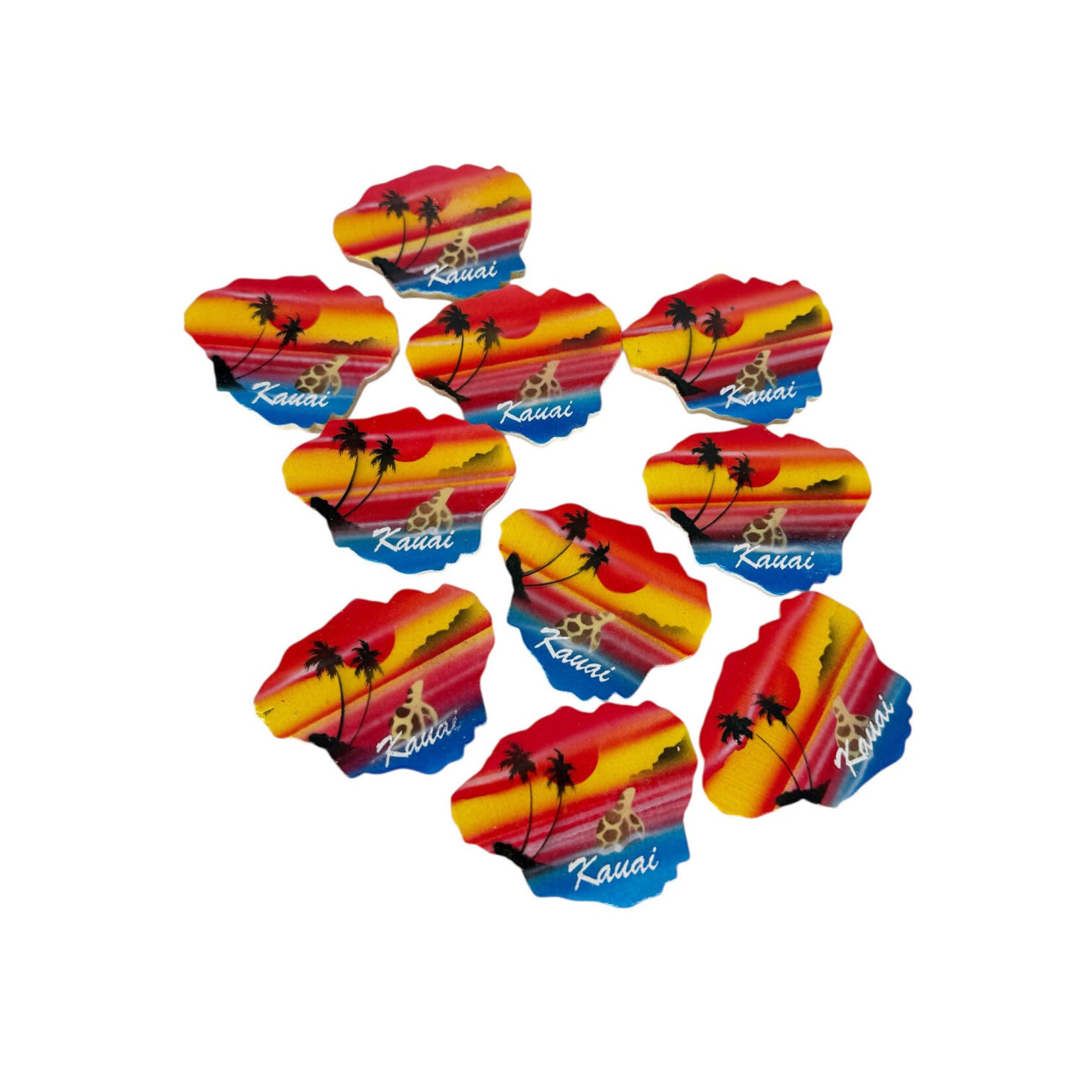 Airbrushed Magnet, Pack of 10 Kauai Island Sunset