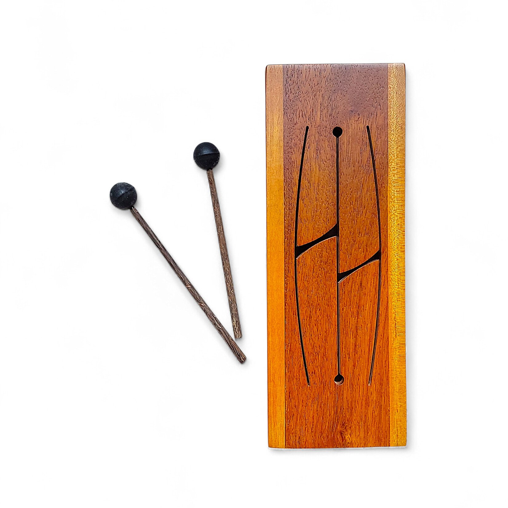 Mahogany Wood Tongue Drum