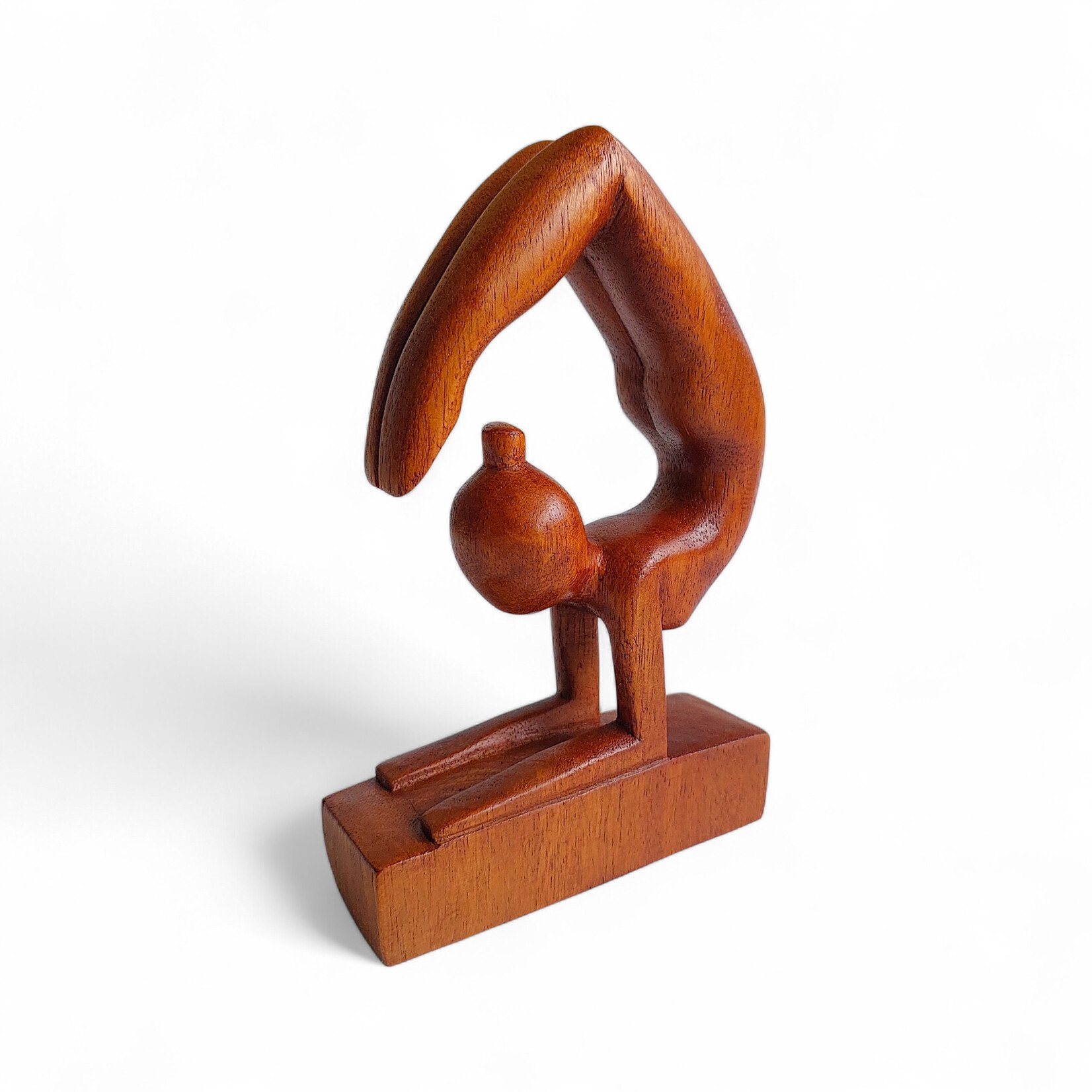 Hand Carved Scorpion Yoga Pose Statuette