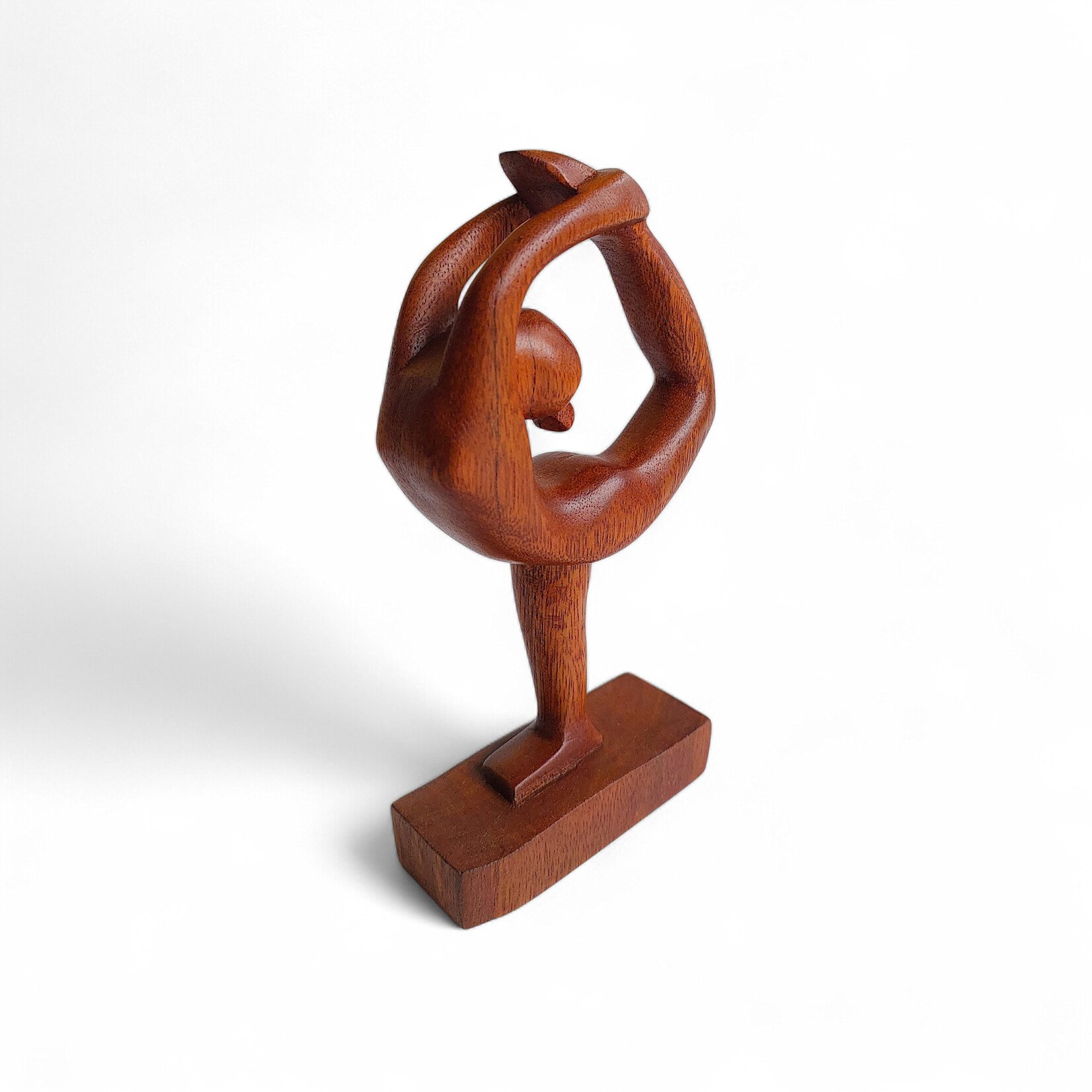 Hand Carved Dancer Yoga Pose Statuette
