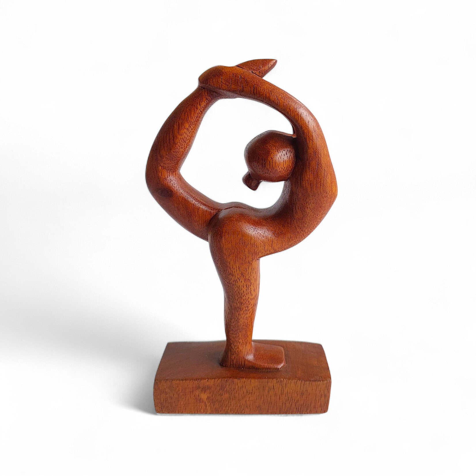 Hand Carved Dancer Yoga Pose Statuette