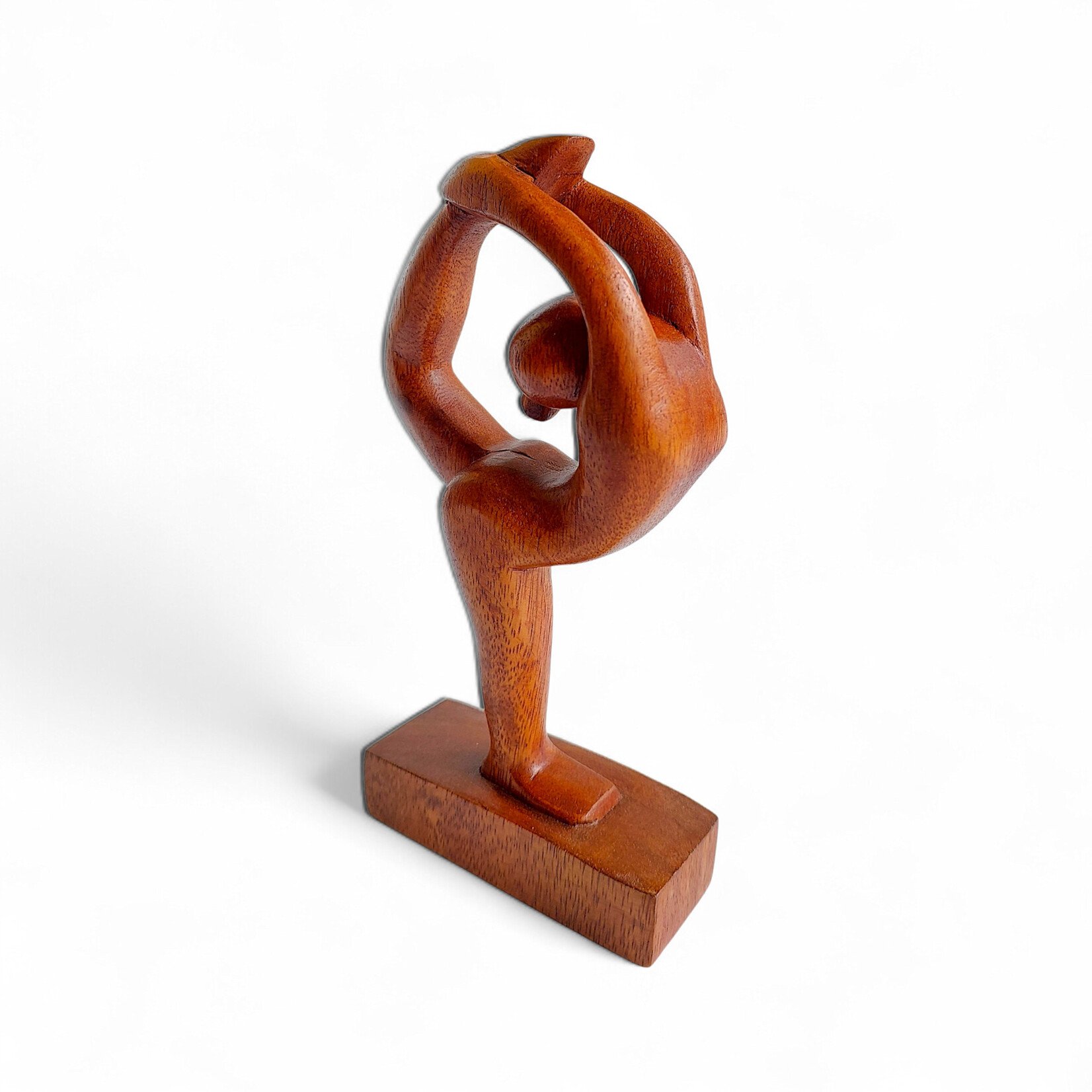 Hand Carved Dancer Yoga Pose Statuette