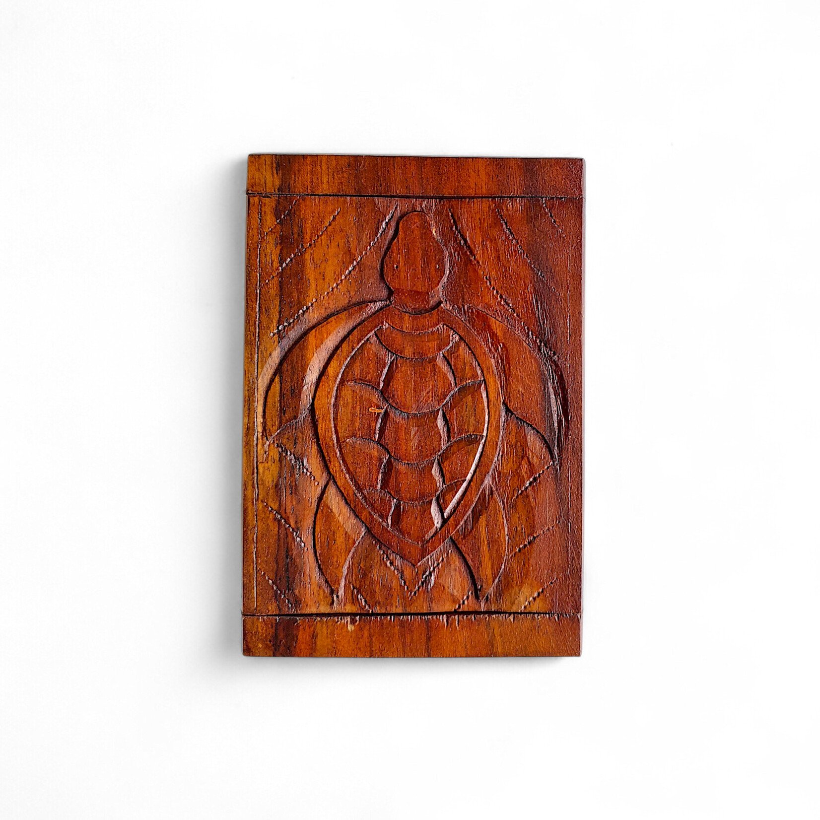 Hand Carved Turtle Box Large