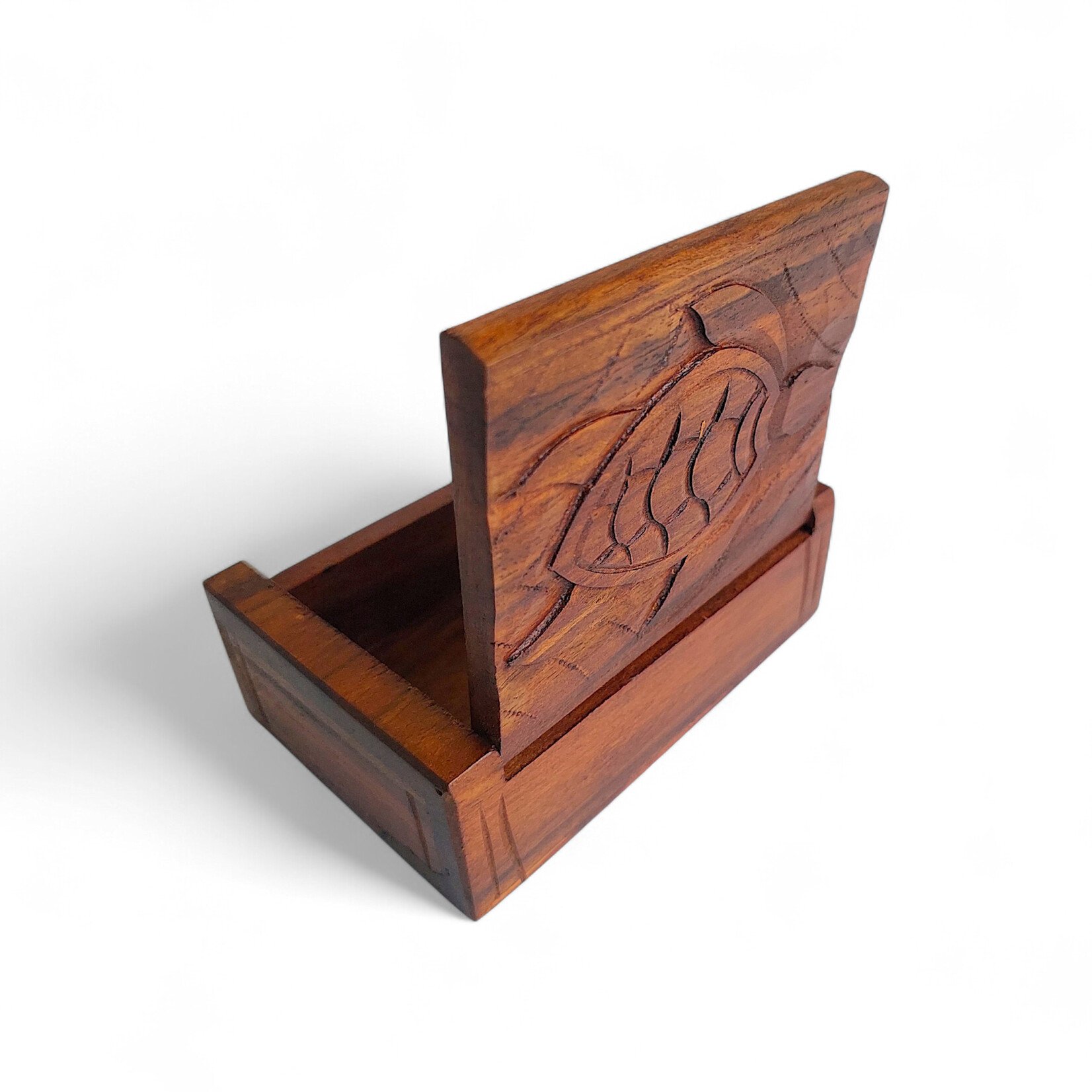 Hand Carved Turtle Box Large