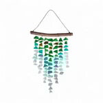 Hand Made 7 Line Beach Glass and Driftwood Sun Catcher Wind Chime