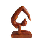 Hand Carved Scorpion Yoga Pose Statuette