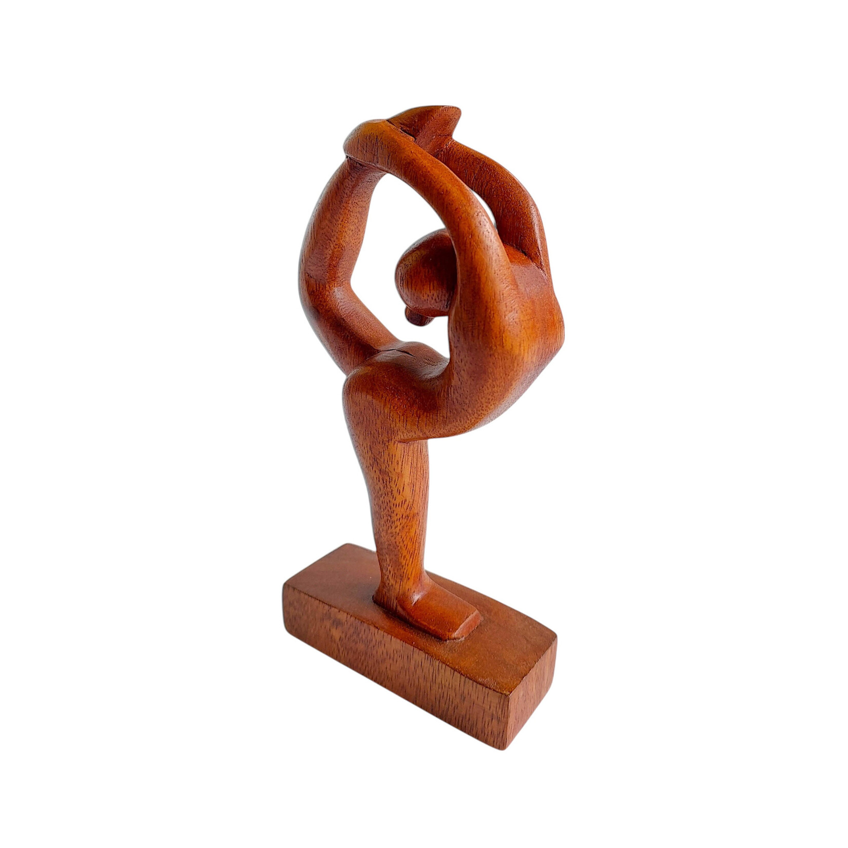 Hand Carved Dancer Yoga Pose Statuette
