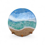 Hand Made Resin Ocean Teak 3 Peg Wall Hanging