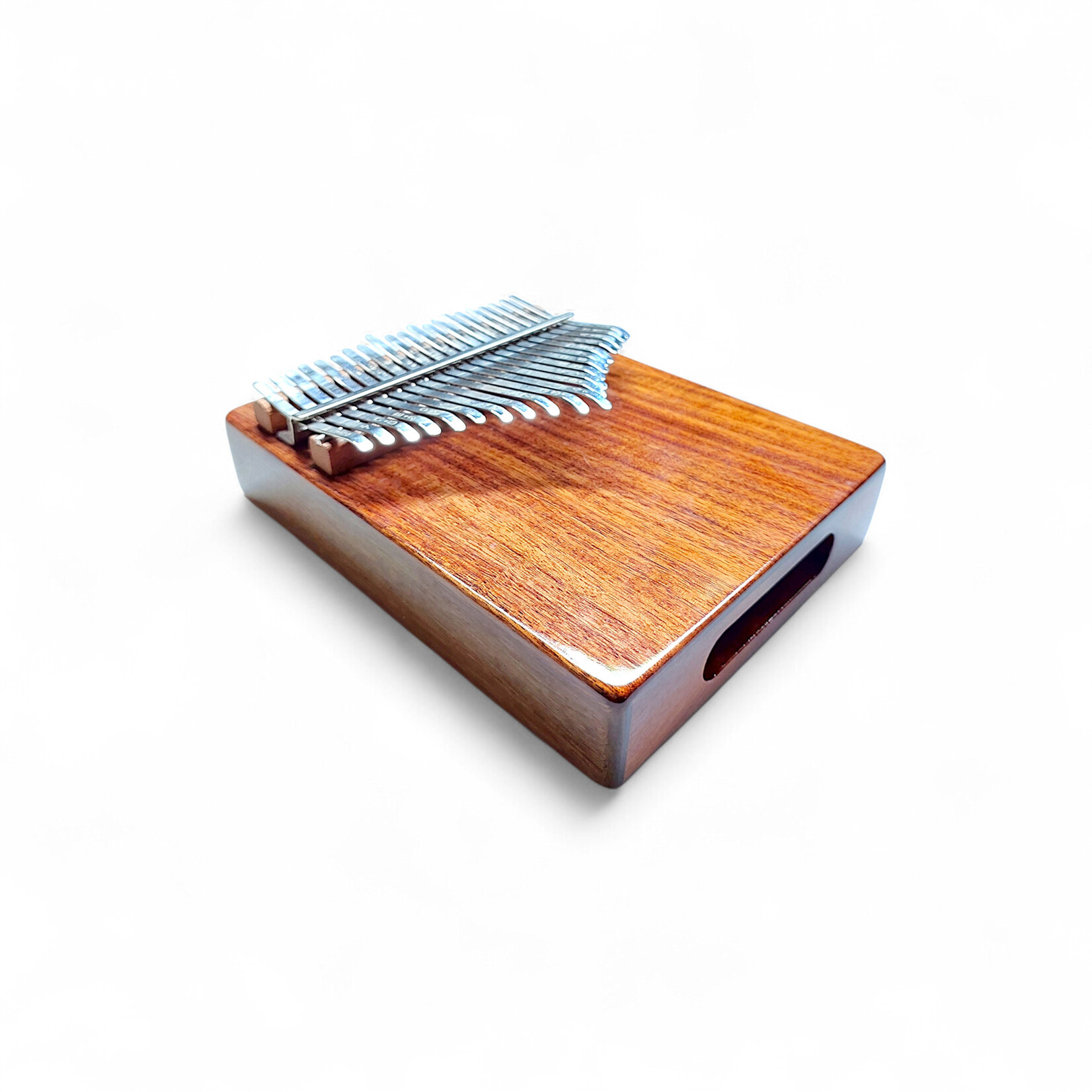 17 Key Koa Kalimba Thumb Piano Front Sound Hole
