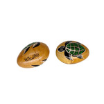 Hand Painted Shaker Egg Turtle Hawaii Green, Pack of 2