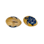 Hand Painted Shaker Egg Turtle Kauai Blue, Pack of 2