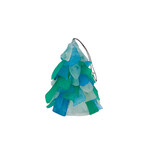 Hand Made Beach Glass Sea Glass Christmas Tree Small Turquoise