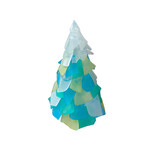 Hand Made Beach Glass Sea Glass Christmas Tree Medium Yellow