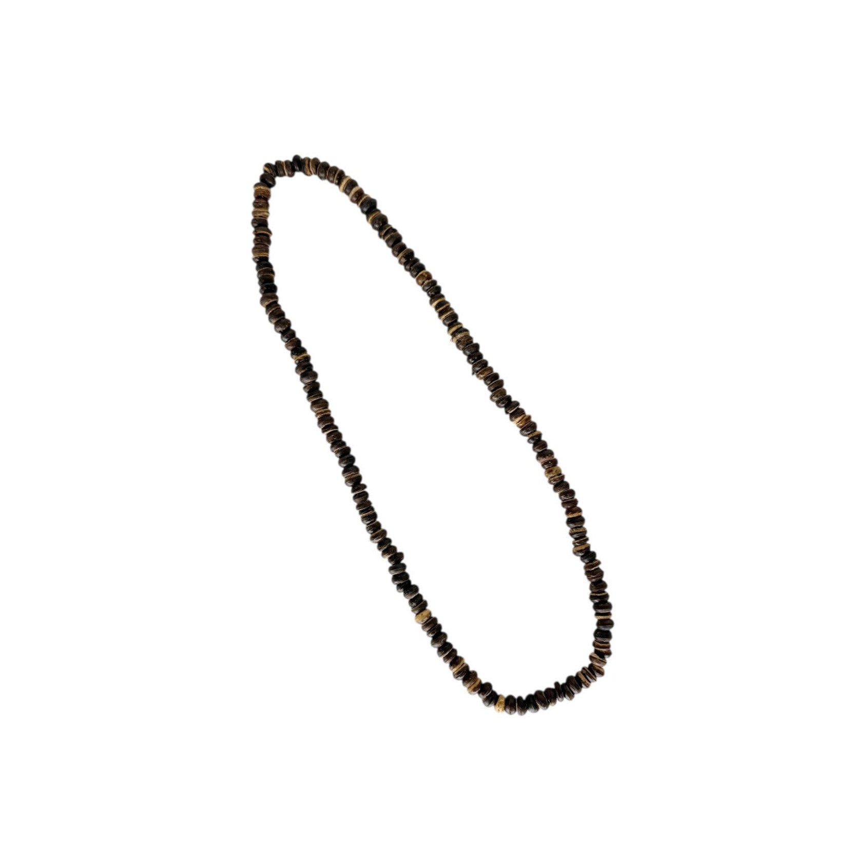 Coconut Wood Disc Necklace Stretch