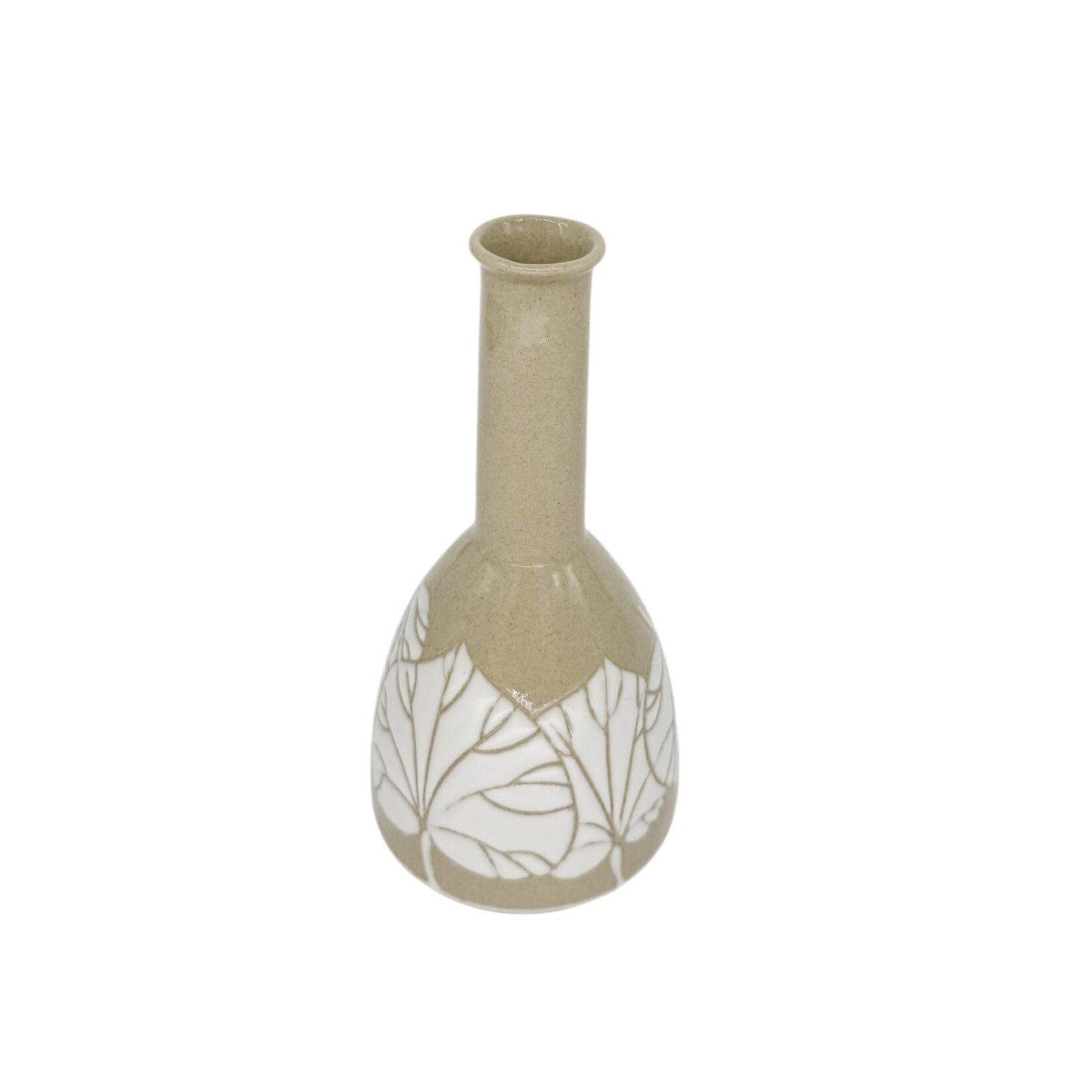 Hand Made and Painted Ceramic Bud Vase