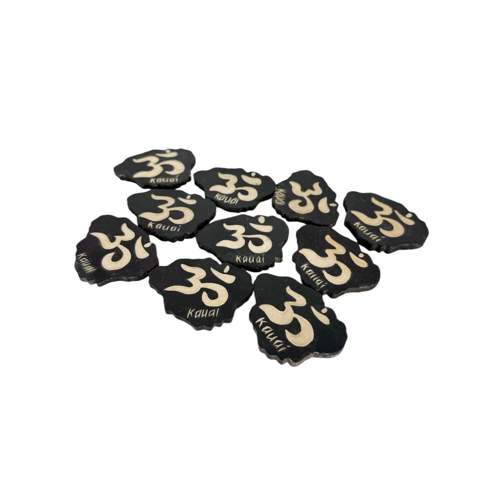 Hand Carved Magnet, Pack of 10 Kauai Island Om