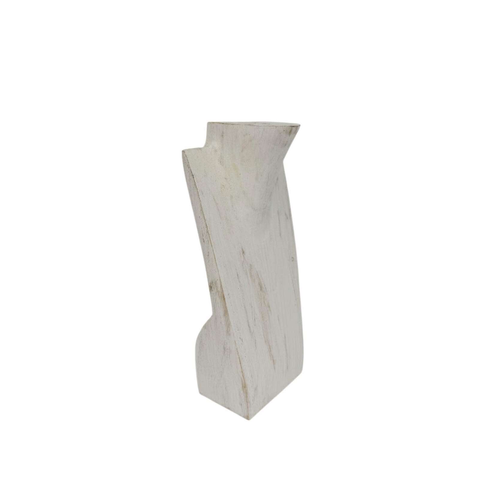 Torso Necklace Display Small White Wash