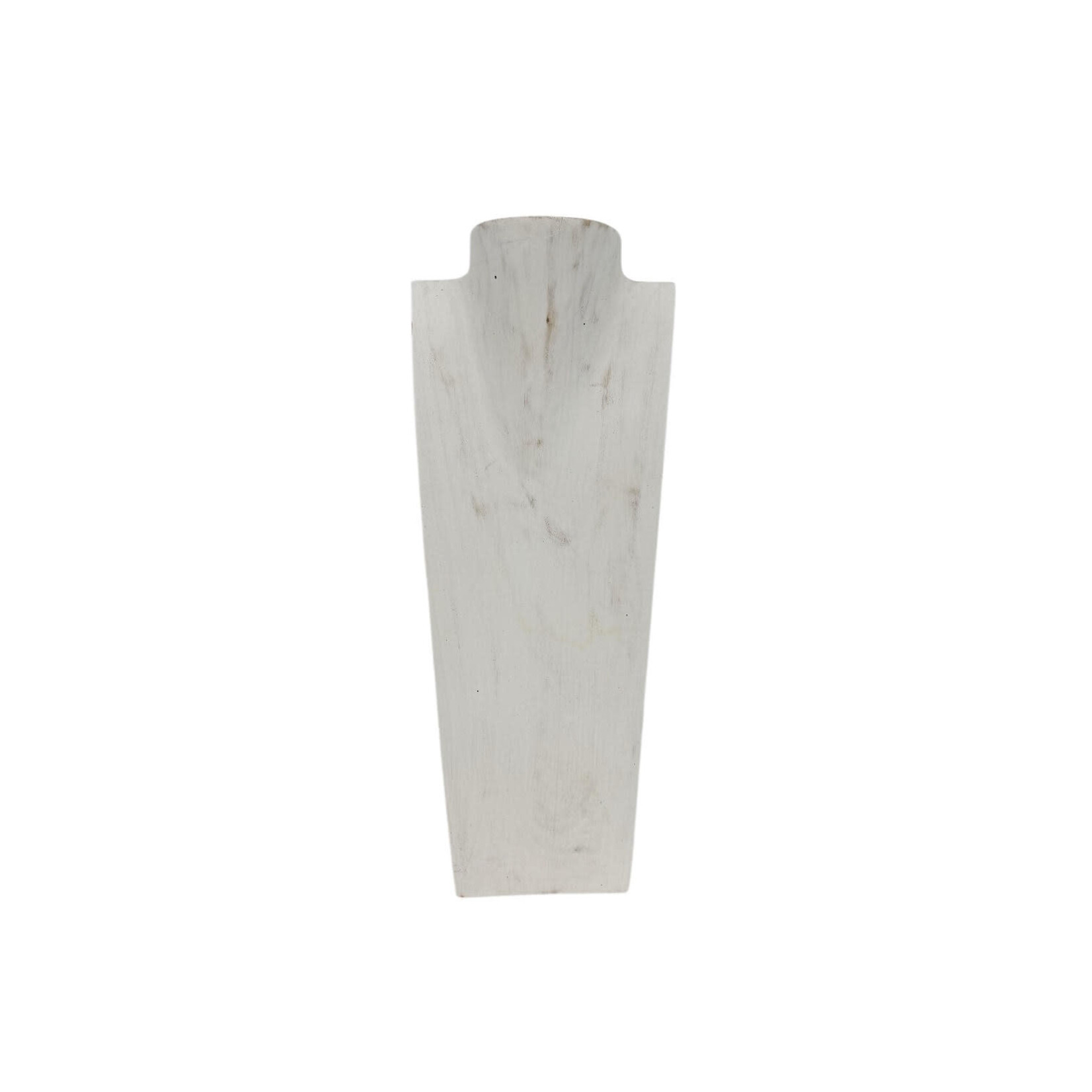 Torso Necklace Display Large White Wash