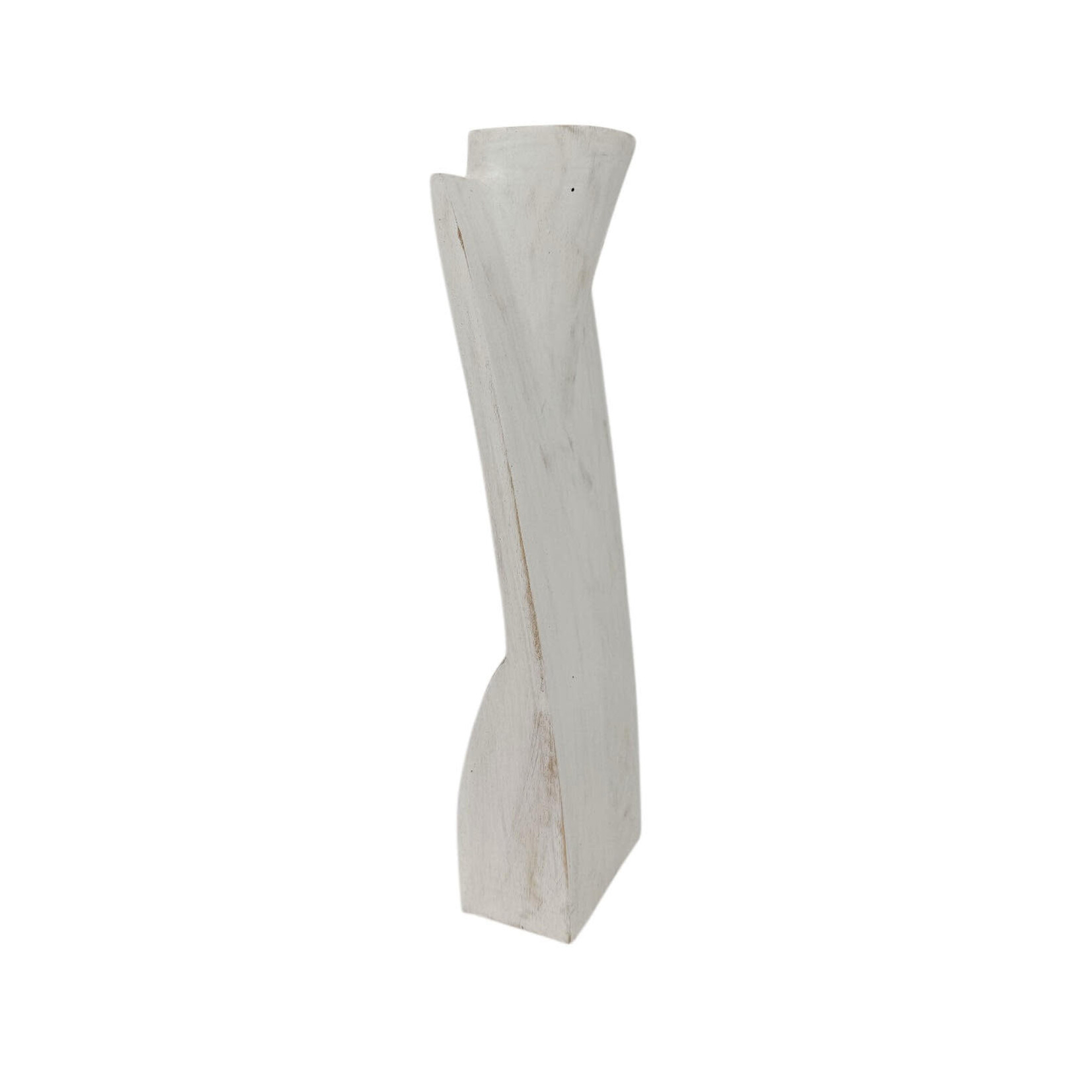 Torso Necklace Display Large White Wash