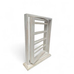 Hand Made 40cm Revolving Earring Display White Wash