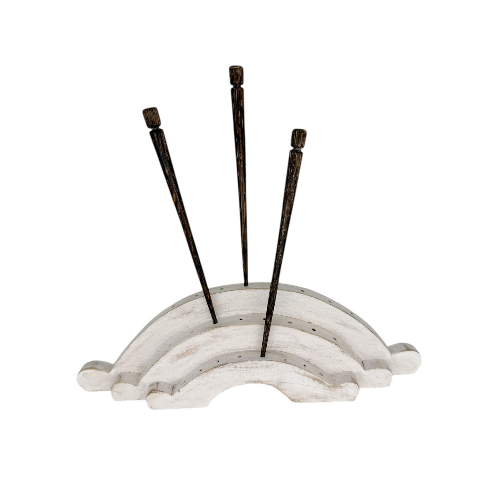 Hand Made Hair Stick Display White Wash