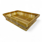 Hand Made Bamboo Rectangle Basket Large