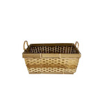 Hand Woven Bamboo Rectangle Basket Small
