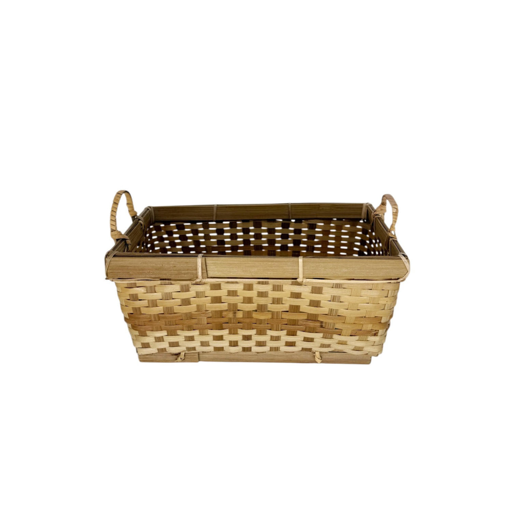 Hand Woven Bamboo Rectangle Basket Medium