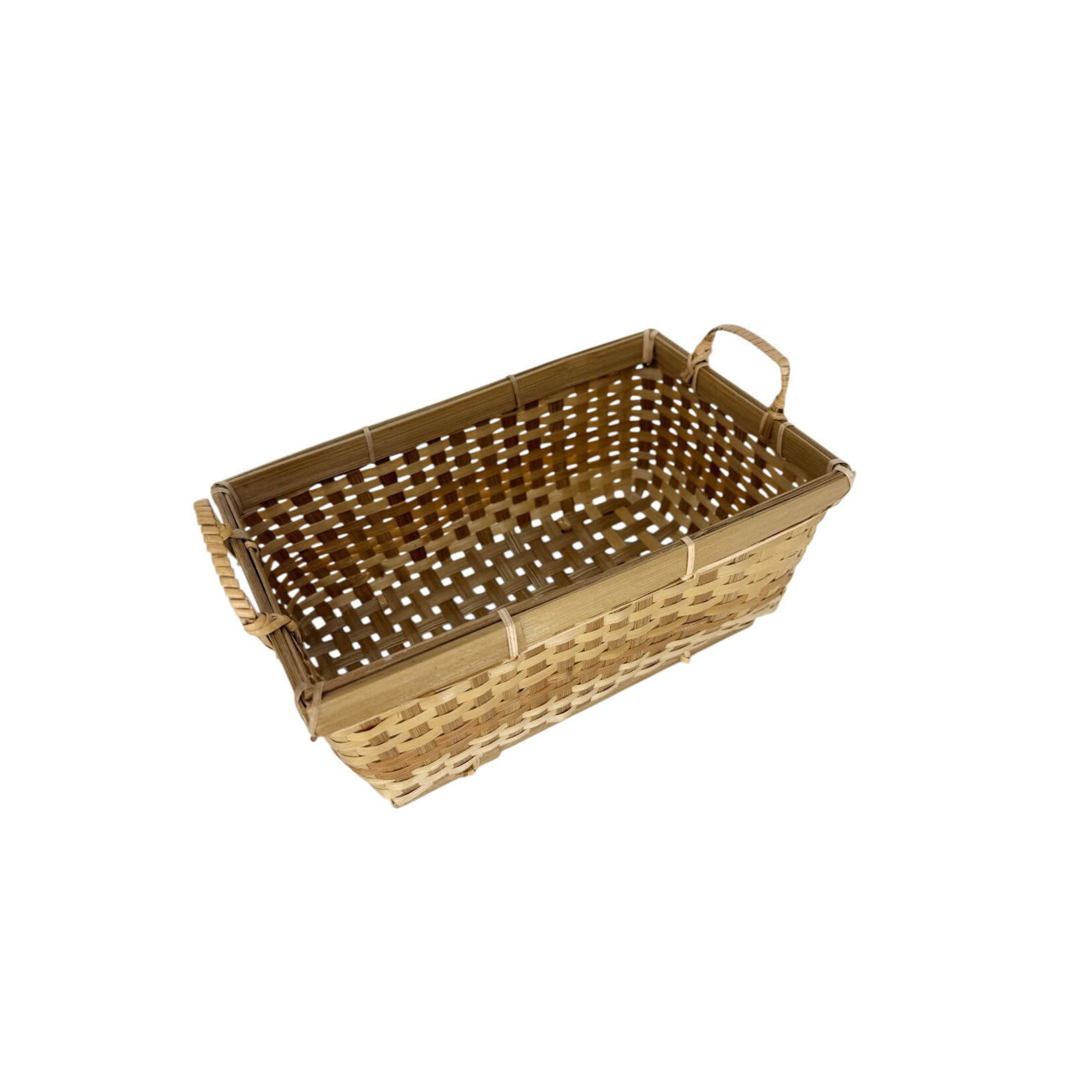 Hand Woven Bamboo Rectangle Basket Medium
