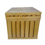 Hand Made Bamboo Square Crate With Lid Large