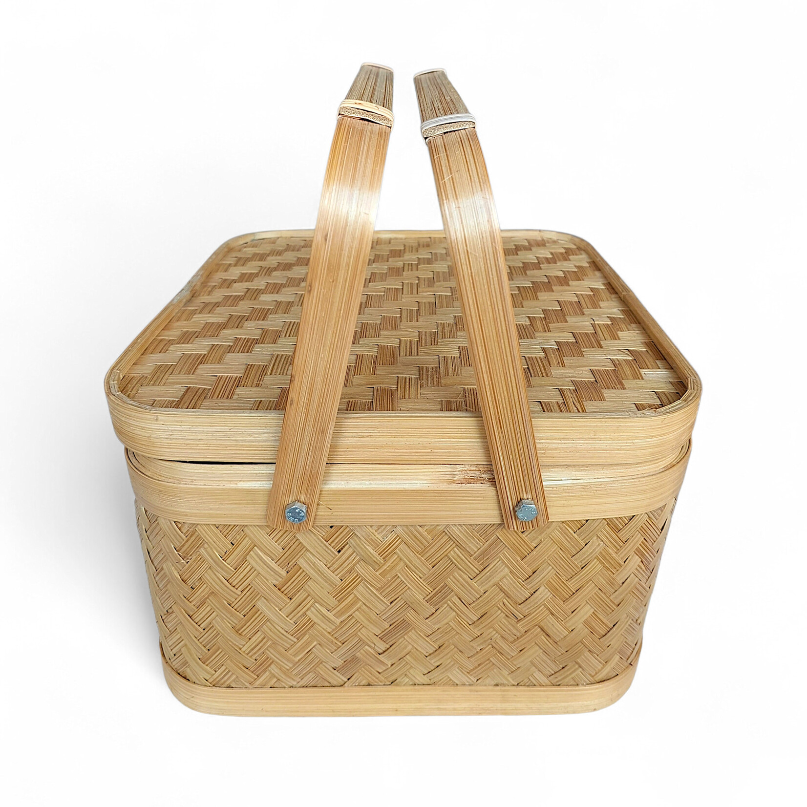 Hand Woven Bamboo Picnic Basket