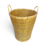 Hand Woven Bamboo Tall Basket Large
