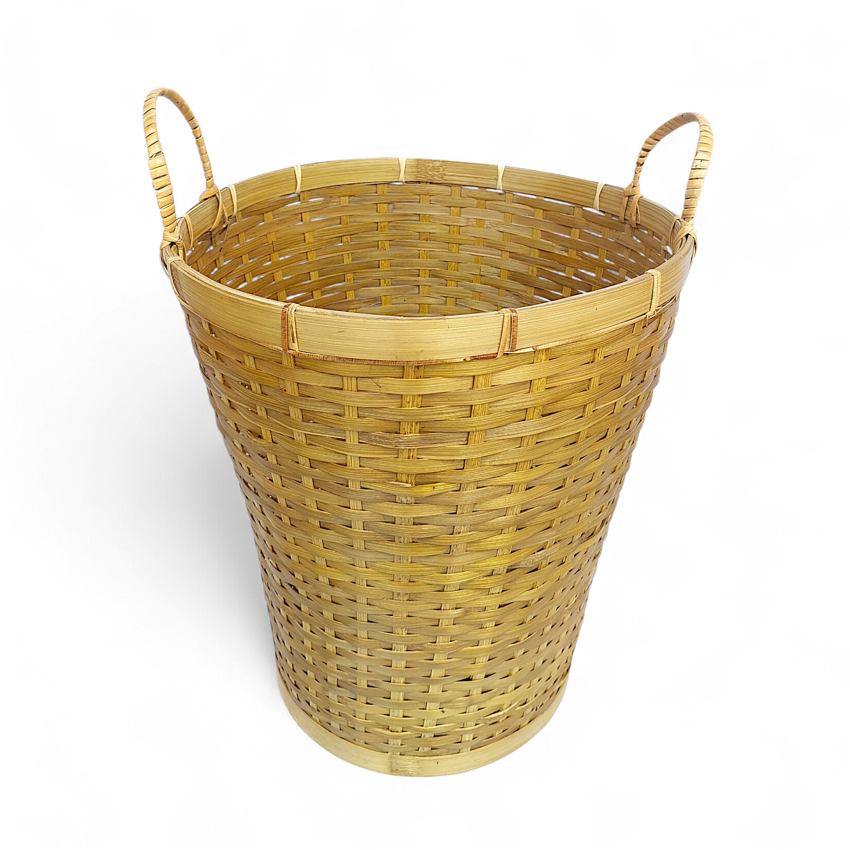 Hand Woven Bamboo Tall Basket Large