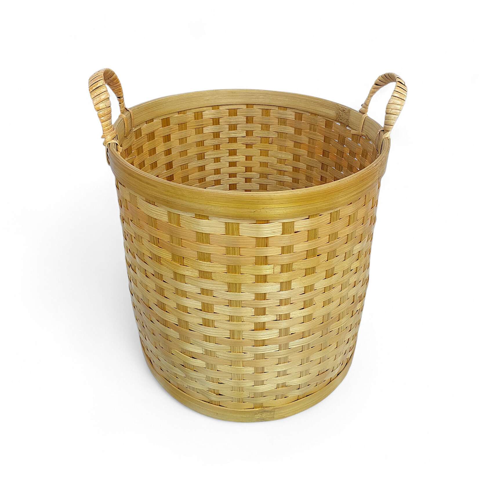 Hand Woven Bamboo Hamper Large