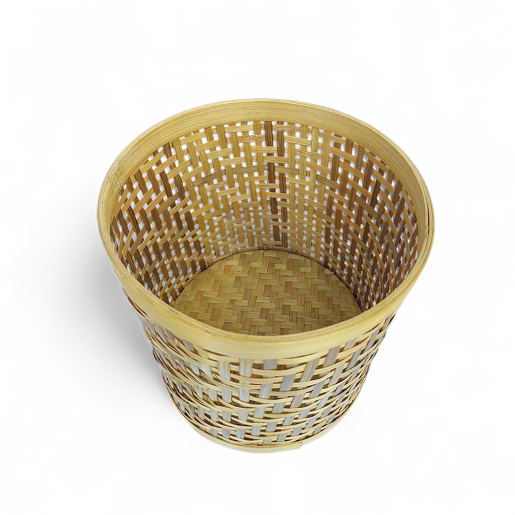 Hand Woven Bamboo Waste Basket