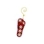 Hand Made Iron Slipper Ornament Red