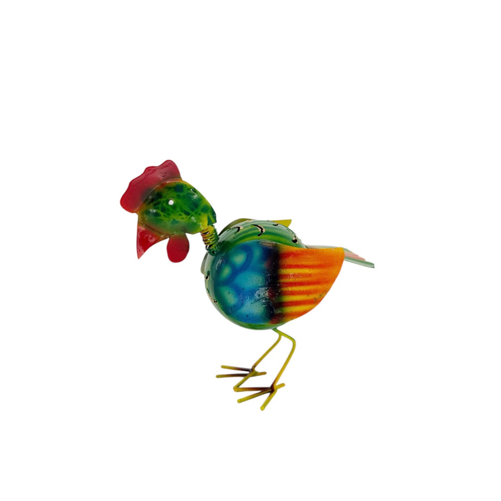 Hand Made Painted Iron Little Chicken