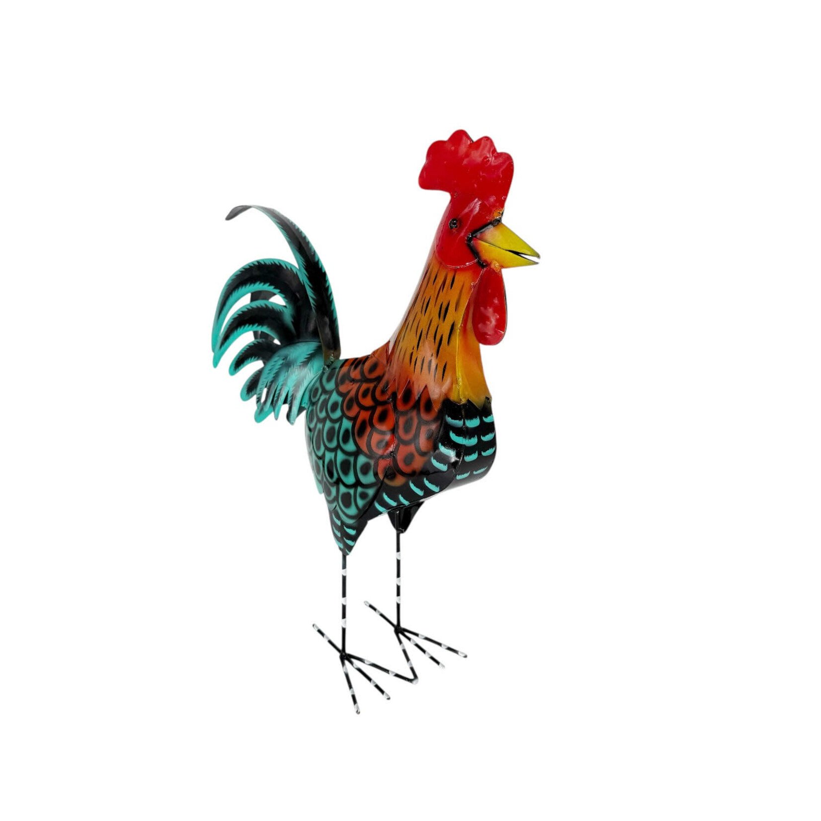 Hand Made Painted Iron Kauai Rooster