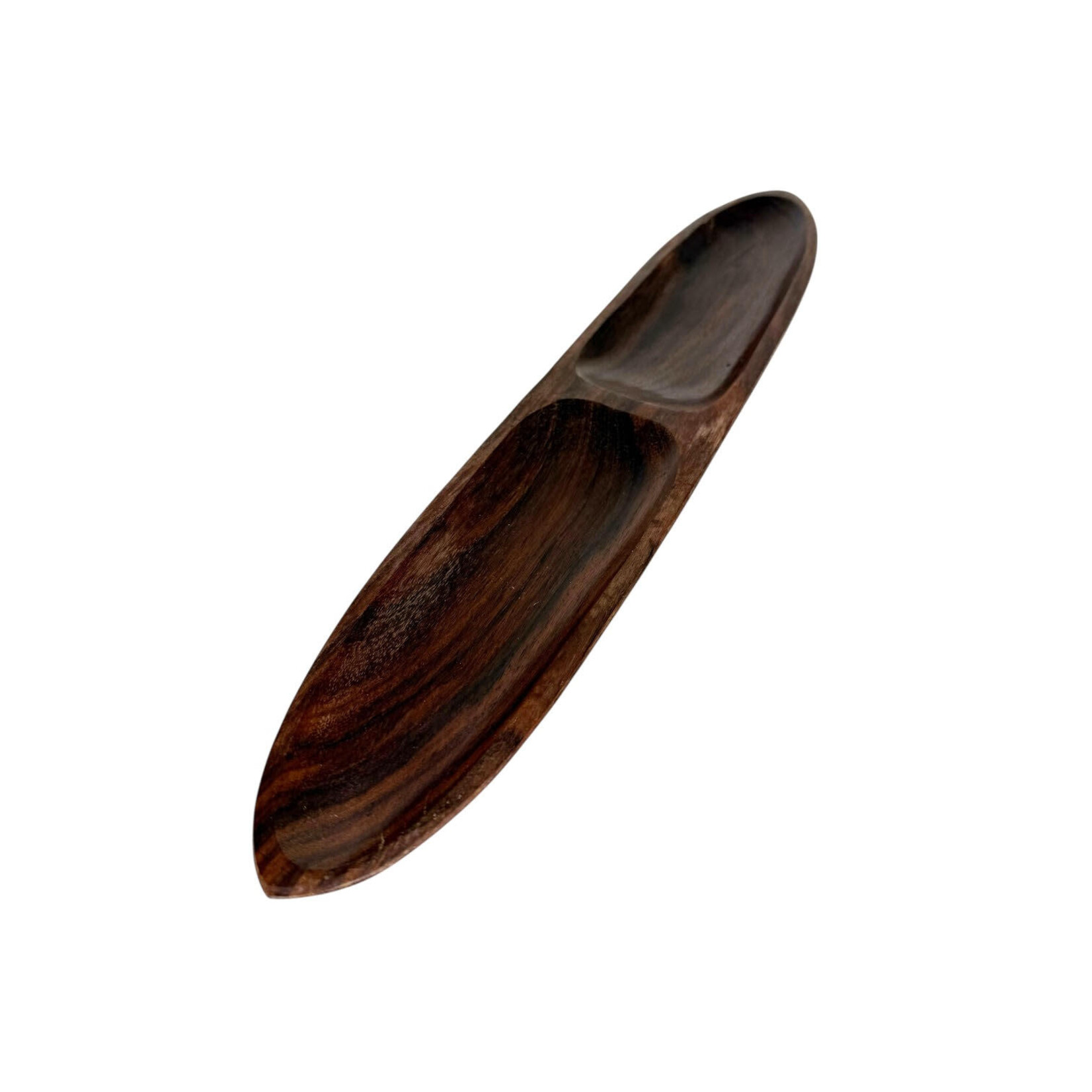 Hand Made Rosewood Split Canoe Platter Large