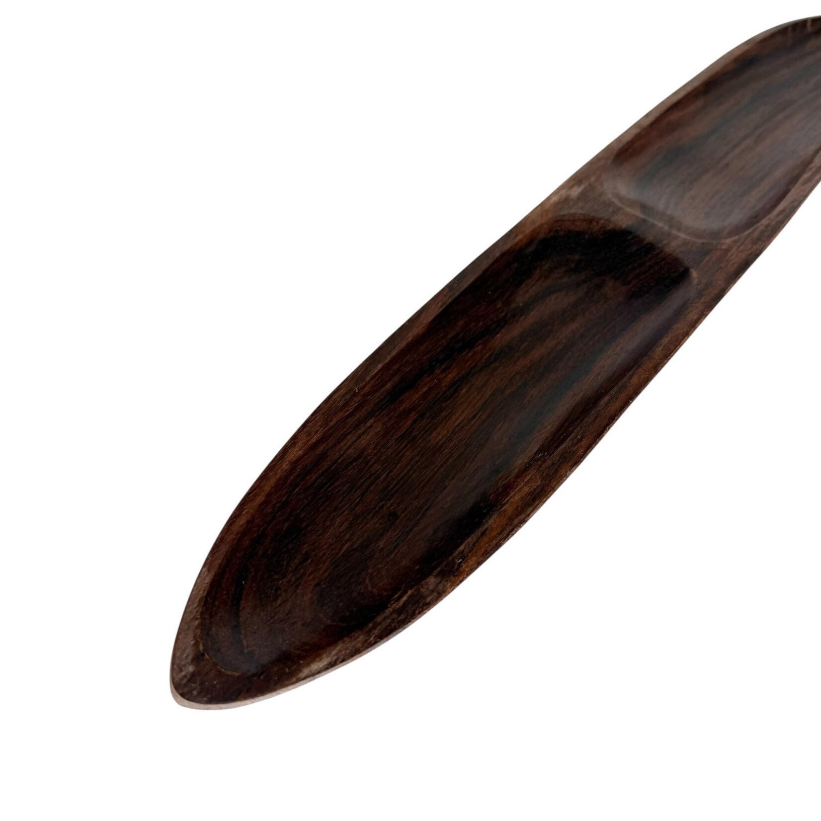 Hand Made Rosewood Split Canoe Platter Large